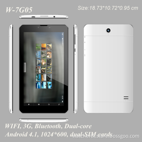 7inch Tablet Dual Core Dual SIM 3G WiFi Bluetooth, 1G+8G